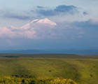 Вид на Эльбрус. Перевал Гум-Баши. Карачаево-Черкесия.